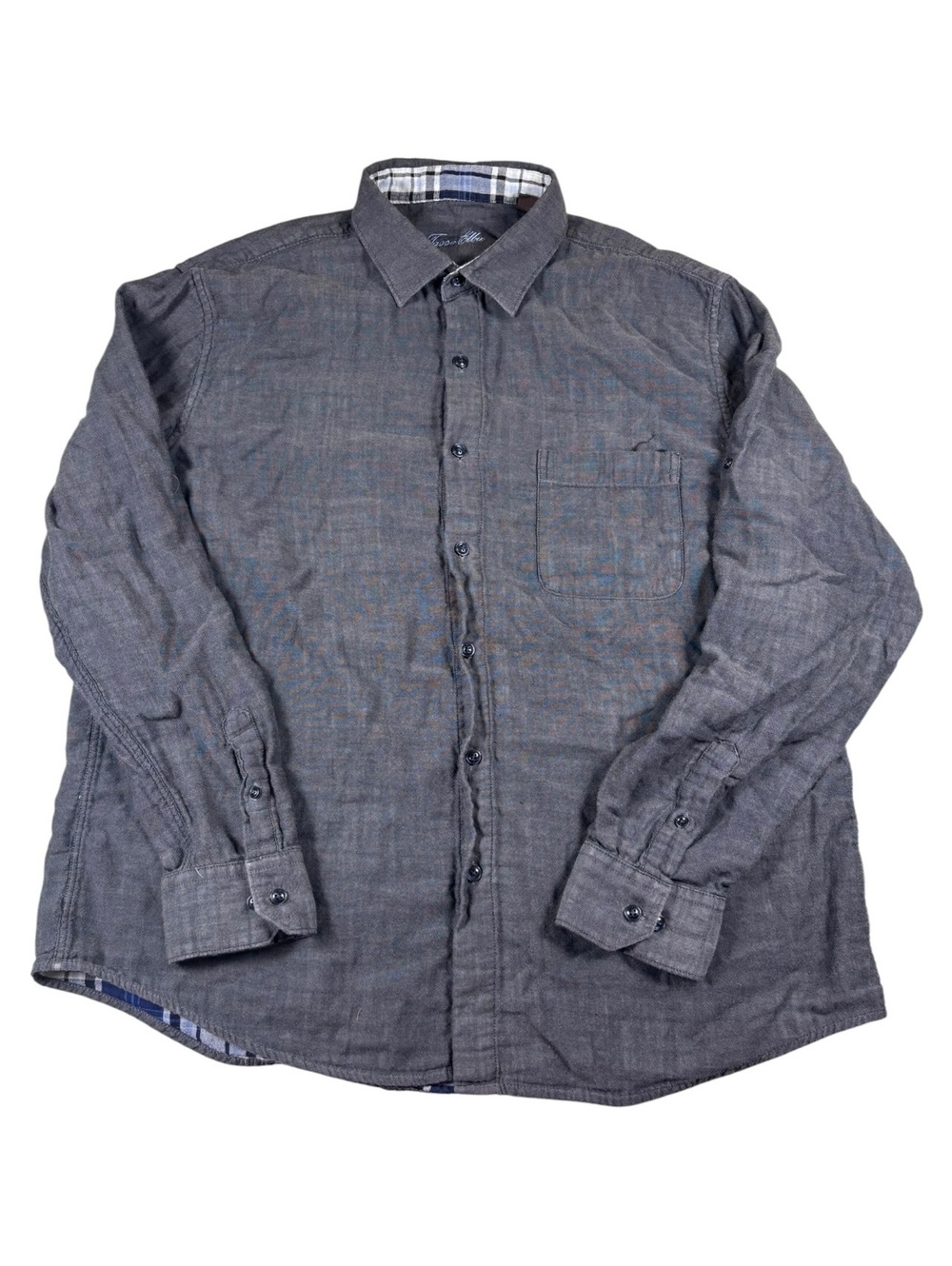 Tasso Elba Y2K Gray Button Up Shirt